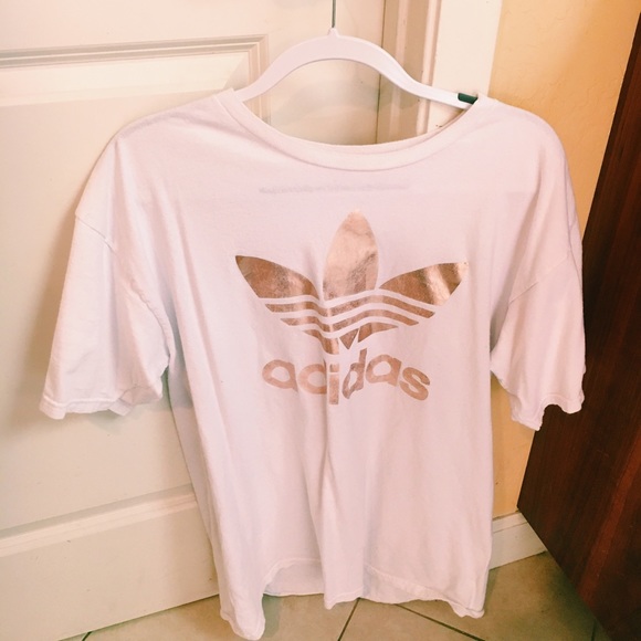adidas tee rose gold adidas tee rose gold